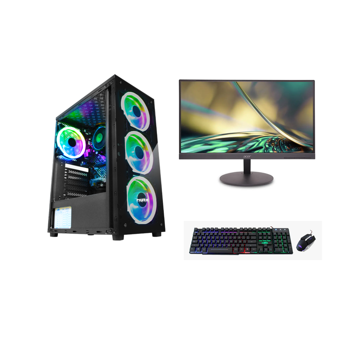PC de Escritorio AMD Ryzen 7 5700G - 16GB RAM DDR4 - SSD 1TB - Monitor 22