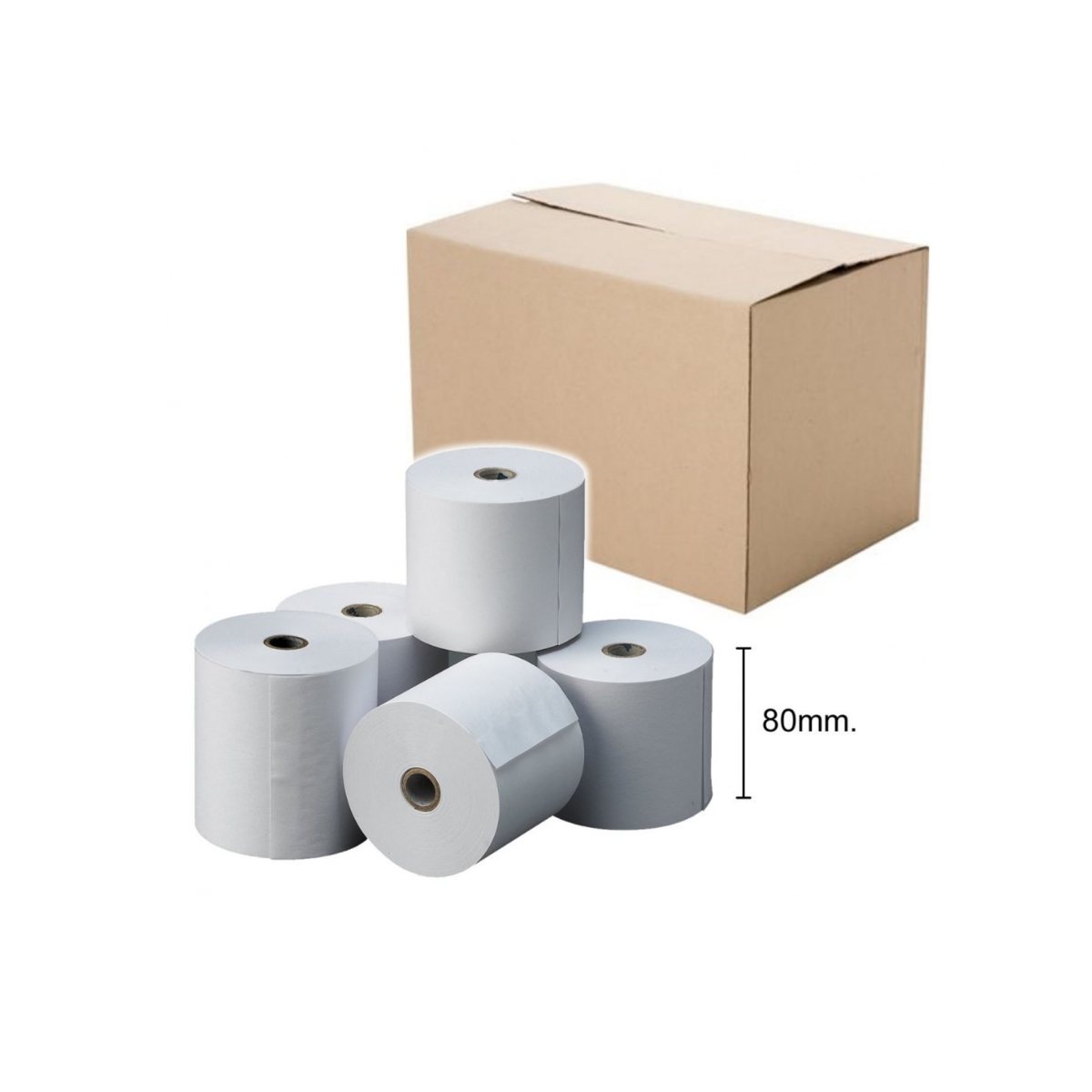 Rollo de Papel Térmico 80mm x 80m 60g para Impresoras y Puntos de Venta