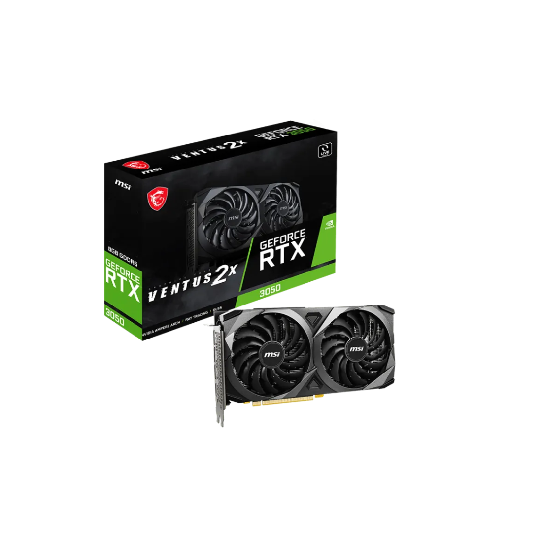 Tarjeta grafica Msi Rtx 3050 8gb VENTUS 2X XS OC