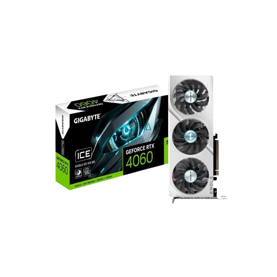 Tarjeta grafica Rtx 4060 8G GDDR6  3 fan Gigabyte Eagle Oc Ice