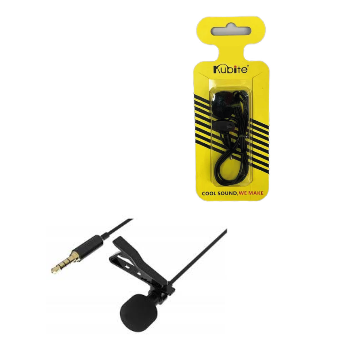 Micrófono de Solapa KUBITE T123 / GL-119 con Conexión 3.5mm y Clip de Sujeción