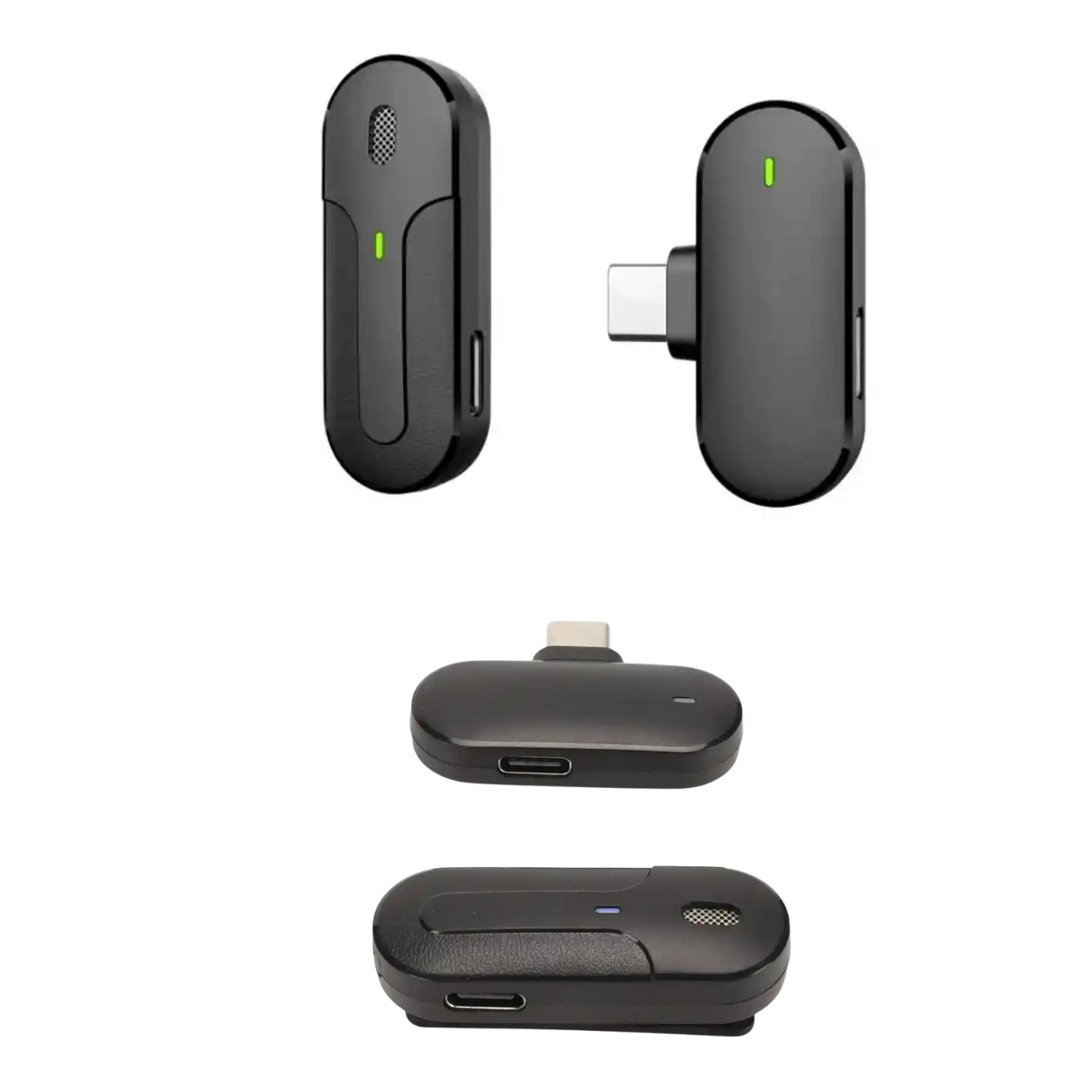 Micrófono de Solapa Inalámbrico M8 con Receptor USB-C para Smartphones y Tablets