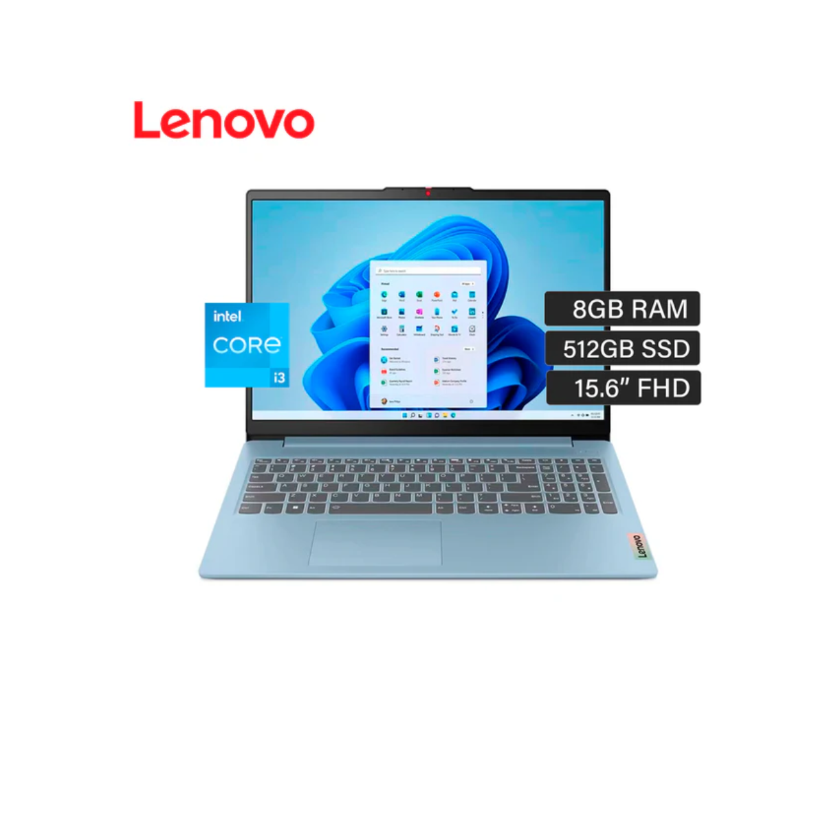 Portátil Lenovo IdeaPad Slim 3 15IAN8 - Intel Core i3-N305 - 8GB RAM LPDDR5 - SSD 512GB - Pantalla 15.6