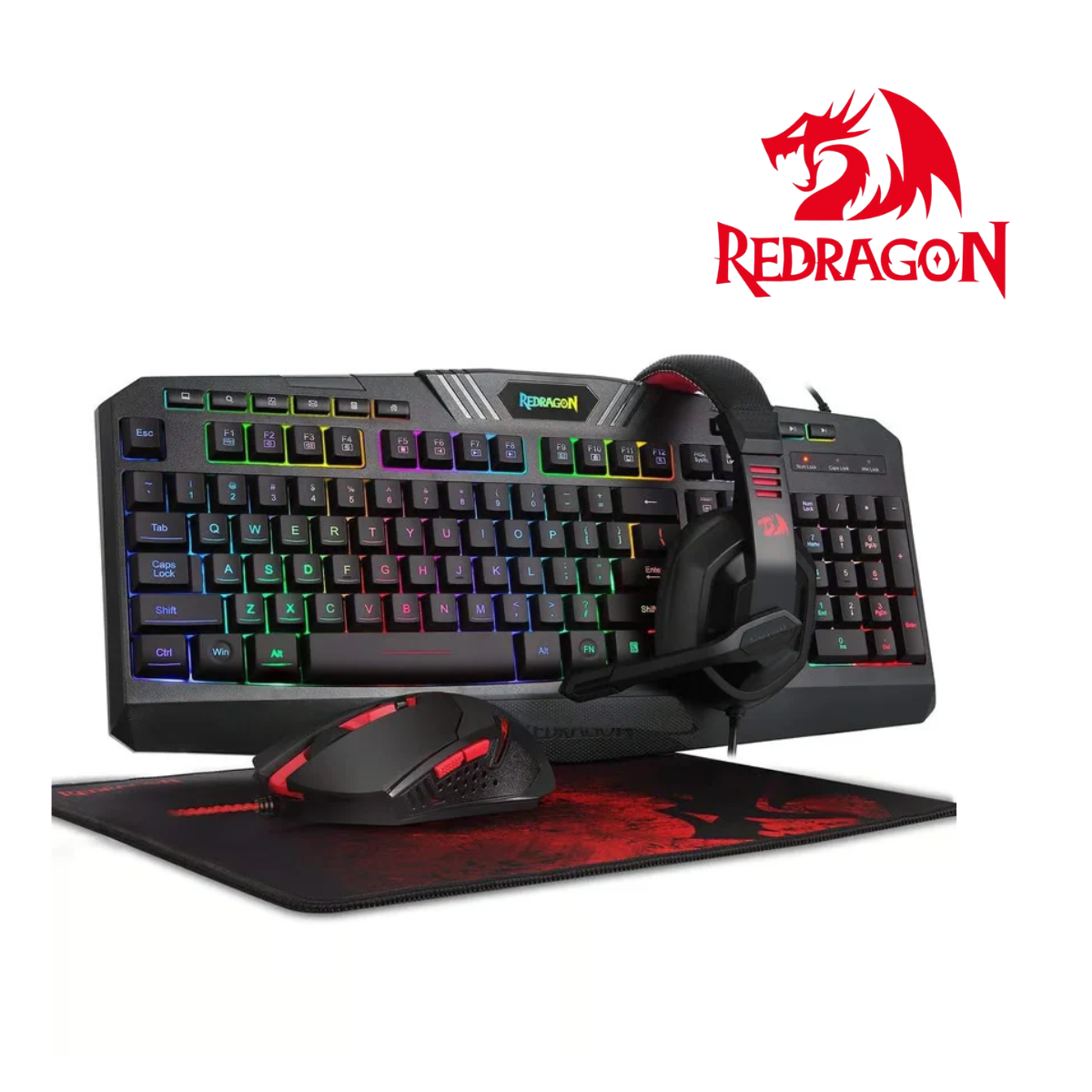 Combo Gamer Redragon S101 USB con Teclado Retroiluminado y Mouse de 3200 DPI