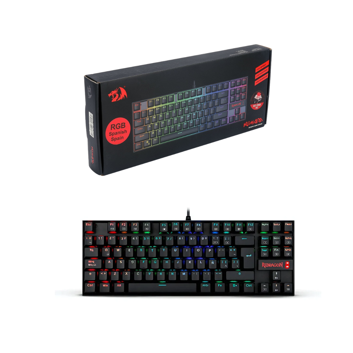 Teclado Gamer Redragon Kumara K552 Mecánico Español con Switches Blue y Conexión USB
