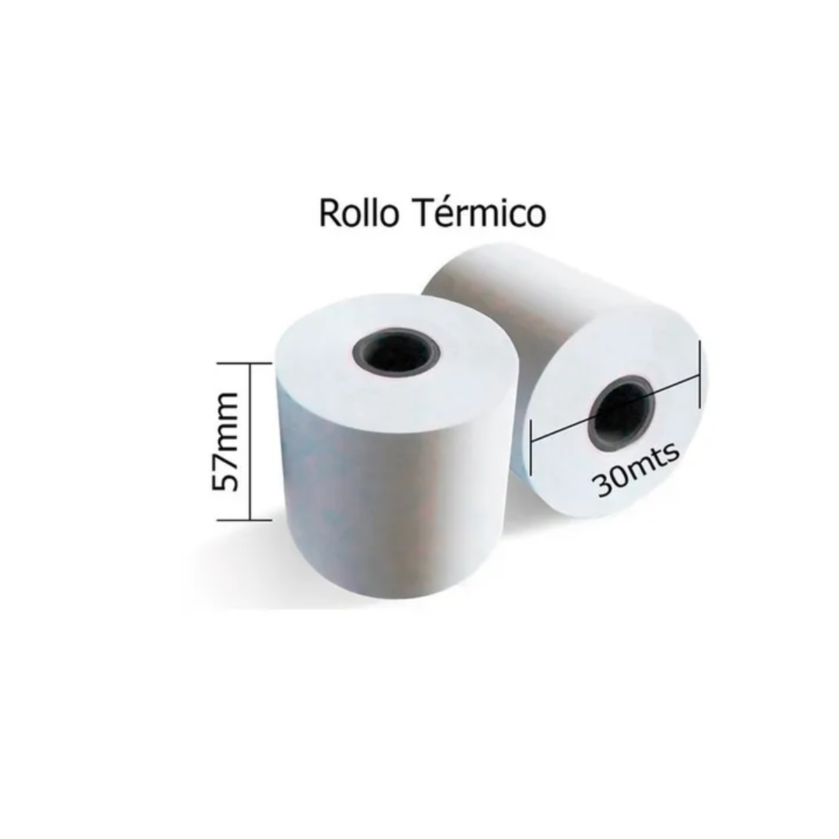 Rollo de Papel Térmico 57mm x 30m 60g para Impresoras y Datáfonos