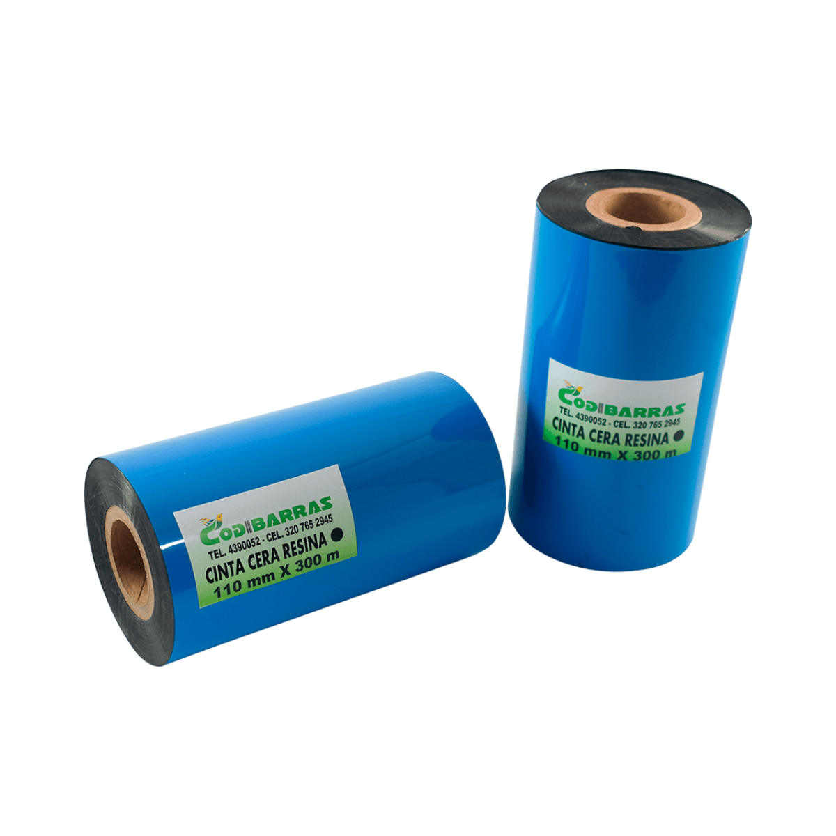 Ribbon de Resina para Impresora de Etiquetas 110mm x 300m, Impresión de Alta Definición y Larga Duración